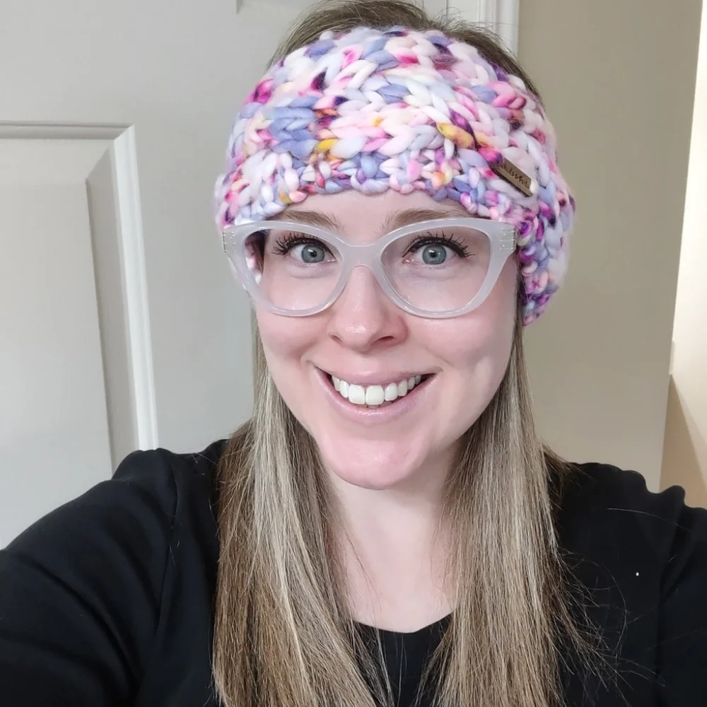 Hand Knit Women's Ear Warmer Headband Merino Wool